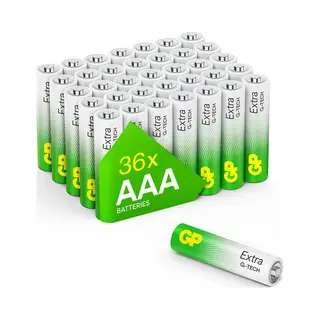 Gp Extra Alkaline Aaa Batterijen - 36 Stuks Batterijen Aaa (Micro/ LR03) - Batterij Aaa Met Nieuwe G-Tech Technologie