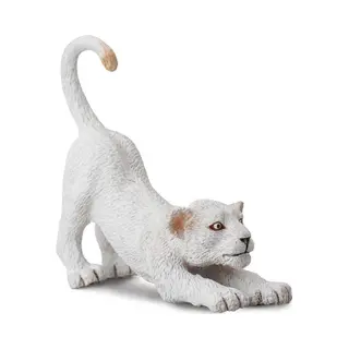Collecta Wilde Dieren, Strekkende Leeuwenwelp 6, 5 Cm Wit