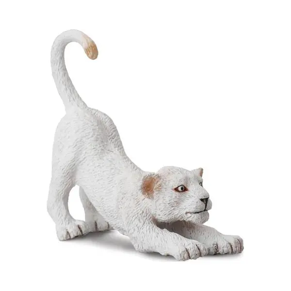 Collecta Wilde Dieren, Strekkende Leeuwenwelp 6, 5 Cm Wit thumbnail