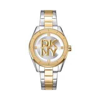 Dkny, Armbanduhr, Chambers Midi - DK1L016M0085, Silber, Gold, (Analoguhr, 34 mm)