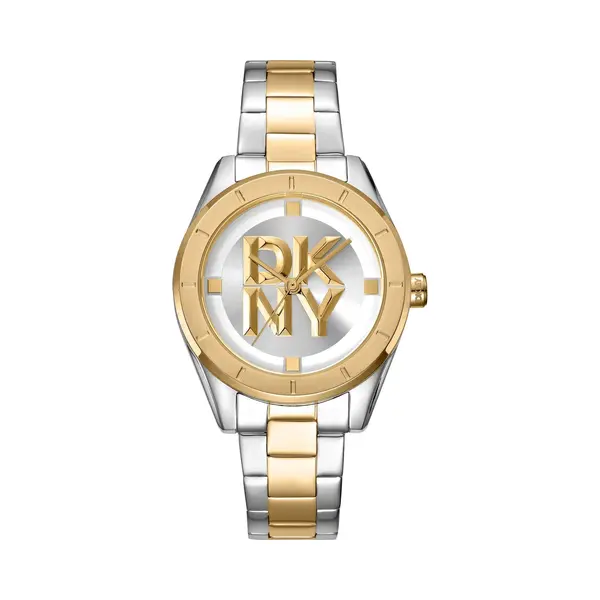 Dkny, Armbanduhr, Chambers Midi - DK1L016M0085, Silber, Gold, (Analoguhr, 34 mm) thumbnail