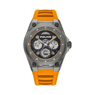 Police Uhr Dominion, Orange, One Size