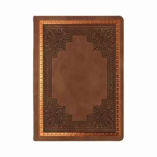 Victoria's Journals - Notitieboek A5 - Old Book Journal - Vintage - Premium Vegan Leer Hardcover - 320 Pagina's Premium Papier (Lichtbruin)