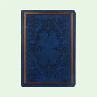 Victoria's Journals - Notitieboek A5 - Old Book Journal - Vintage - Premium Vegan Leer Hardcover - 320 Pagina's Premium Papier (Blauw)