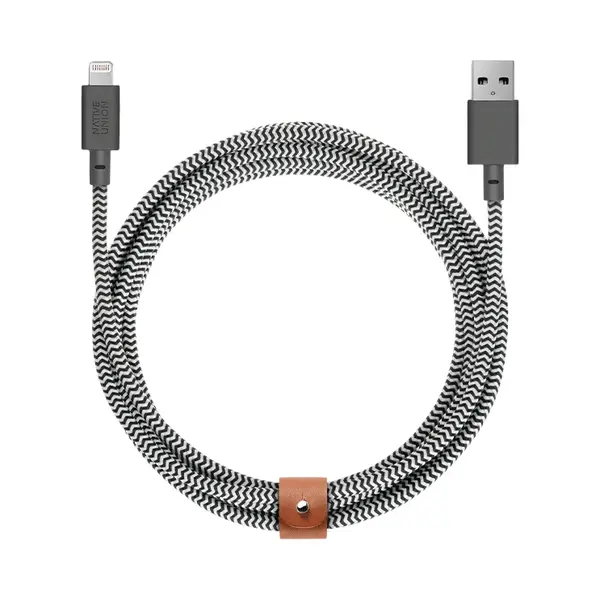 Native Union Belt Cable Xl 3 m Zwart, Wit thumbnail