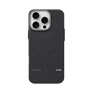 Laut - Kev Protect - Ultra Dunne Kevlar MagSafe Case - IPhone 16 Pro - Zwart (Apple IPhone 16 Pro), Smartphonehoes, Zwart