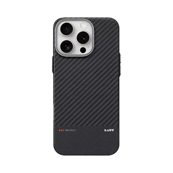 Laut - Kev Protect - Ultra Dunne Kevlar MagSafe Case - IPhone 16 Pro - Zwart (Apple IPhone 16 Pro), Smartphonehoes, Zwart thumbnail