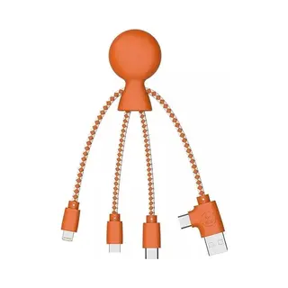 Xoopar - Mr Bio Recycle Plastic Kabel - Oranje - Oplaadkabel - MultiConnector - Usb-C