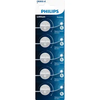 Philips Pila Boton Litio Cr2032 3v Blister*5 (5 Stk.), Batterien + Akkus