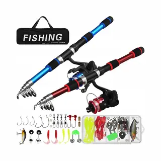 No Vistuig Set - 2 Vouwbare Vishengels, Werphengel, Dobber & Lokas | Complete Startset Voor Beginner En Gevorderde