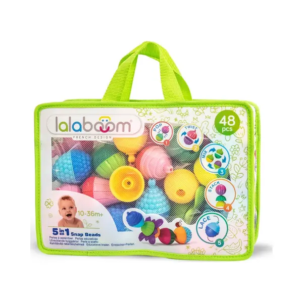 Lalaboom - Preschool Educational Beads - Montessori Shapes And Colors Construction Game And Learning Toy For Babies And Children From 10 Months To 4 thumbnail