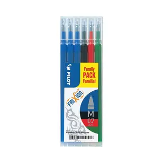 Pilot FriXion Ball Medium Schwarz, Blau, Grün, Rot 6 Stück(e)