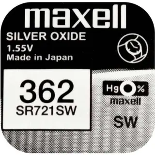 Maxell 362 / SR721SW Zilveroxide Knoopcel Horlogebatterij 2 (twee) Stuks
