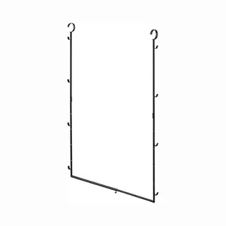 Yamazaki Smart 5679 Kledingstang Uittrekbaar Met 2 Etages, Staal, 56 ~ 96 X 5, 5 X 100 Cm, Zwart