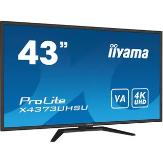 iiyama ProLite X4373UHSU-B1 computer monitor 108 cm (42.5") 3840 x 2160 Pixels 4K Ultra Hd Zwart