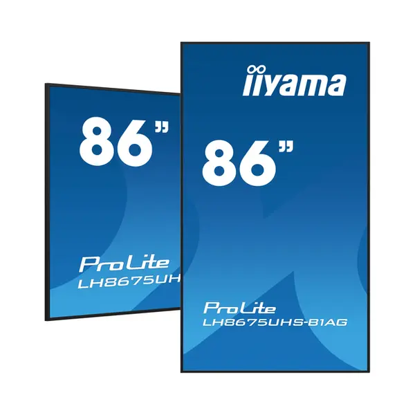 iiyama LH8675UHS-B1AG Signage-Display Digital Signage Flachbildschirm 2,17 m (85.6") Lcd Wlan 500 cd/m² 4K Ultra Hd Schwarz Eingebauter Prozessor Android 11 24/7 thumbnail