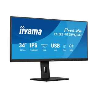 iiyama ProLite 34” Ips ultra-wide flat screen with PiP, Pbp and height adjustable stand