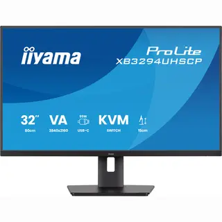 iiyama 32” 4K Va panel with Usb-C Dock (95W), Kvm Switch, Lan and PiP/PbP
