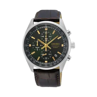 Seiko Chronograph Herren Uhr Braun SSB385P1