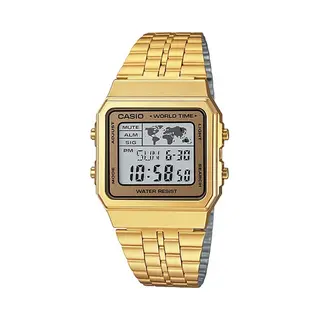Casio, Horloge, A500WGA-9DF Unisex Horloge, Goud, (Digitaal Horloge, Chronograaf, 39 mm)