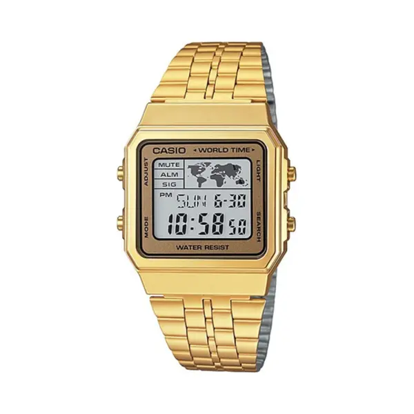 Casio, Horloge, A500WGA-9DF Unisex Horloge, Goud, (Digitaal Horloge, Chronograaf, 39 mm) thumbnail