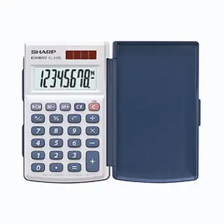 Sharp El-243S calculator Pocket Basisrekenmachine Zilver
