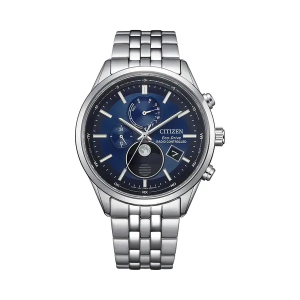 Citizen Eco-Drive Herrenuhr Funk-Solar Mondphase Stahlband BY1030-50L thumbnail