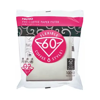 Hario Vcf-02-100W Kaffeefilter 100 Stück Weiß Einwegkaffeefilter