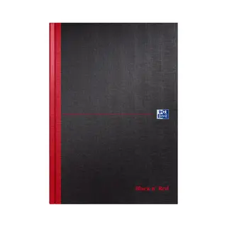 Notitieboek Oxford Black N' Red A4 96vel Blanco | 5 Stuks