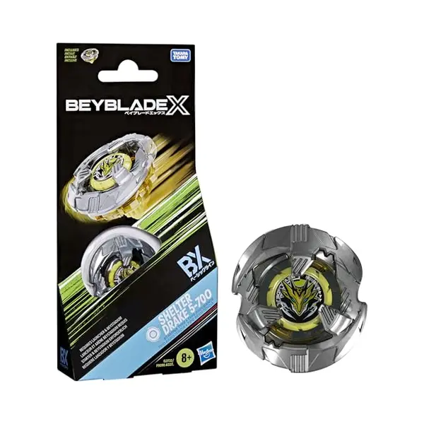 Hasbro Beyblade X Shelter Drake 5-70O Booster Pack, Set Mit Takara Tomy Ausdauer-Typ Kreisel, Kampfkreisel Spiel, Spielzeug, Ab 8 Jahren thumbnail
