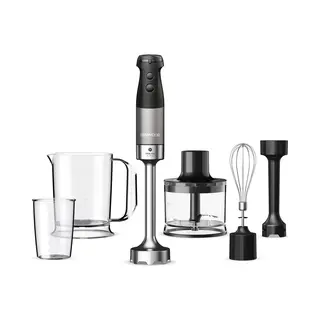 Kenwood Triblade Xl Pro Stabmixer HBM80.322BK, 1200W, Variable Geschwindigkeiten, Edelstahl(Pürierfuß), Schneebesen, Emulgieraufsatz, 500ml