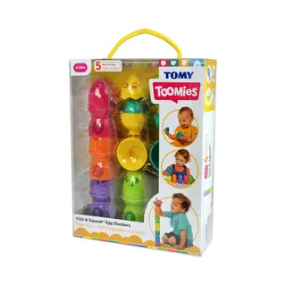 Tomy Toomies Hide & Squeak Egg Stackers Constructiespeelgoed