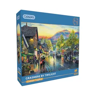 Gibsons - Grasmere In Schemering ("Grasmere By Twilight") - Graham Twyford - 500 Stukjes - 48×34cm - Legpuzzel Voor Volwassenen