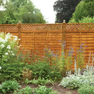 Forest Garden Forest 6' X 1' Diamond Lattice Trellis Fence Topper (1.83m X 0.3m)