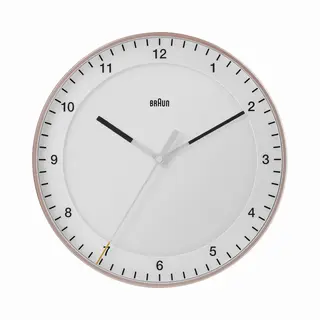 Braun BC17PW-Dcf Wand- /Tischuhr Analoge Uhr Rund Rose