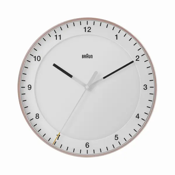 Braun BC17PW-Dcf Wand- /Tischuhr Analoge Uhr Rund Rose thumbnail