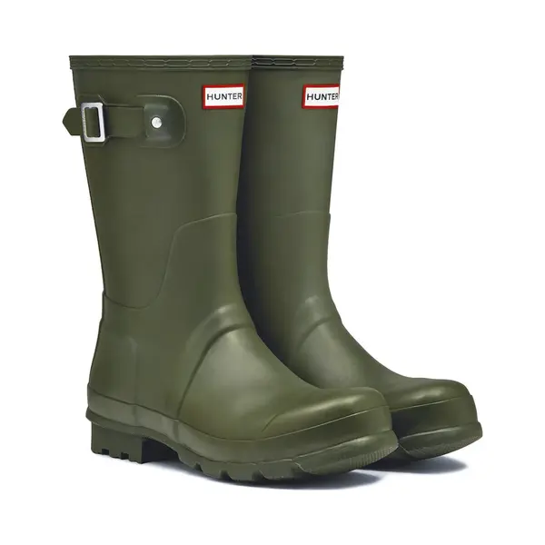 Hunter Herren Gummistiefel Grün Gummi thumbnail