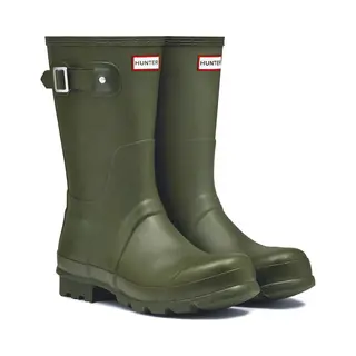 Hunter Unisex Short Gummistiefel Dark Olive, Größe 42