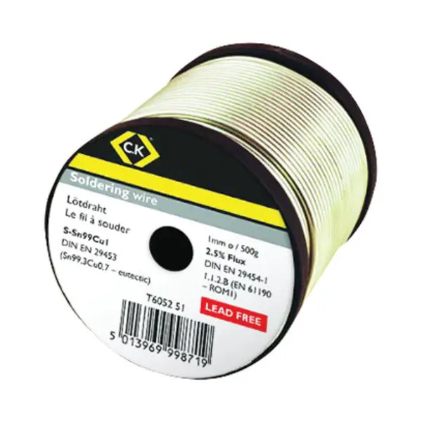 Ck Tools T6052 51 Soldering Wire 1mm X 500g Reel thumbnail
