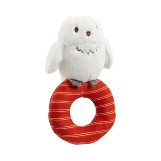Rainbow Designs Harry Potter Hedwig Plüsch-Babyrassel - Weiches Sensorisches Spielzeug Für Neugeborene - Ab Geburt Geeignet Ringrassel Für Die