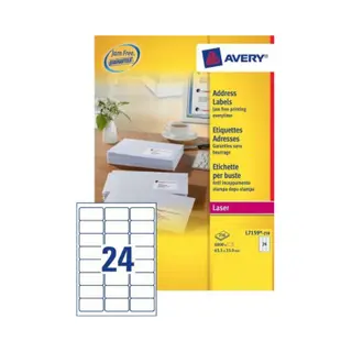 Avery L7159-250 adreslabels Wit Zelfklevend label
