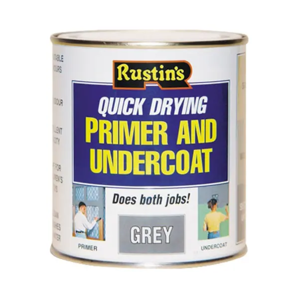 Rustins GYPU250 Quick Dry Primer & Undercoat Grey 250ml thumbnail