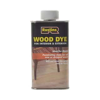 Rustins WDLT250 Wood Dye Light Teak 250ml