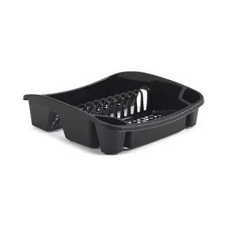 Whitefurze Dish Drainer, Plastic, Black, Small