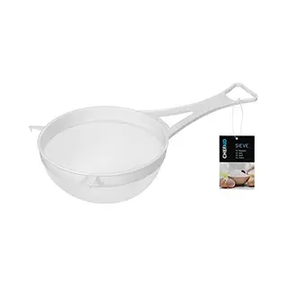 Chef Aid 18cm Wide Nylon Mesh Plastic Strainer In White - Ideal For Draining, Straining, And Washing Beans, Fruits, Vegetables, Salads, And More - Bpa