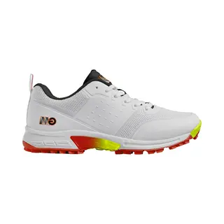 Gunn & Moore Rival All Rounder Rubber Cricket Shoe - White/Black/Red/Yellow / UK9