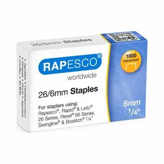 Rapesco S11661Z3 Klammerpack 1000 Heftklammern