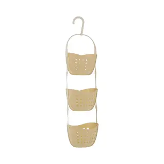 Premier Brands of America Dara 3 Tier Cream Shower Caddy, color Cream, size H83 x D17 x W23