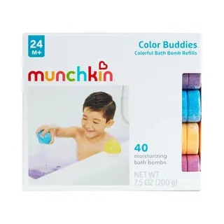 Munchkin Bruistabletten Voor In Bad - Color Bombs Navulling - 40 Stuks Bruistabletten - Badbruistabletten - Ontworpen Voor Gebruik Met De Munchkin
