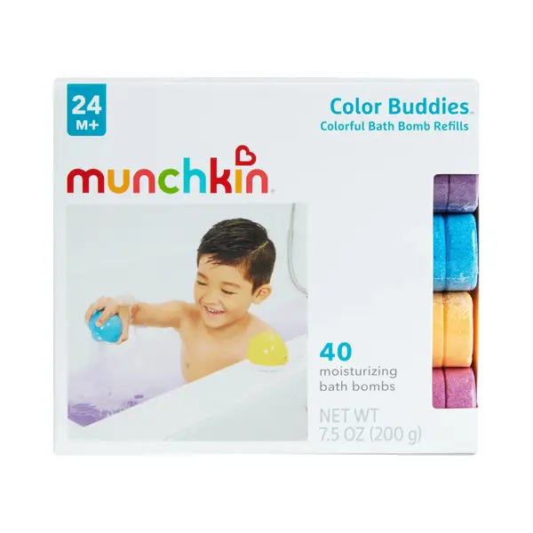 Munchkin Colour Buddies Baby Bath Bombs & Toy Dispenser Set | Baby Bath Toys & Shower Toys For Children | Moisturising Formula | Fun Toddler Bath Toys thumbnail